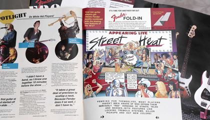 Fender-1990 guitar/bass  brochure & mags